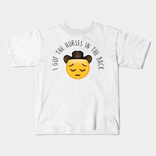 Old Town Road/Horses in the Back Meme Kids T-Shirt